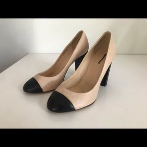 Jcrew ETTA CAP TOE leather PUMPS sz 8.5